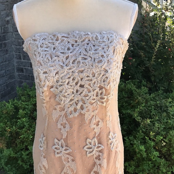 Size 6 Vintage Unique Couture Strapless Evening Gown - Picture 2 of 9
